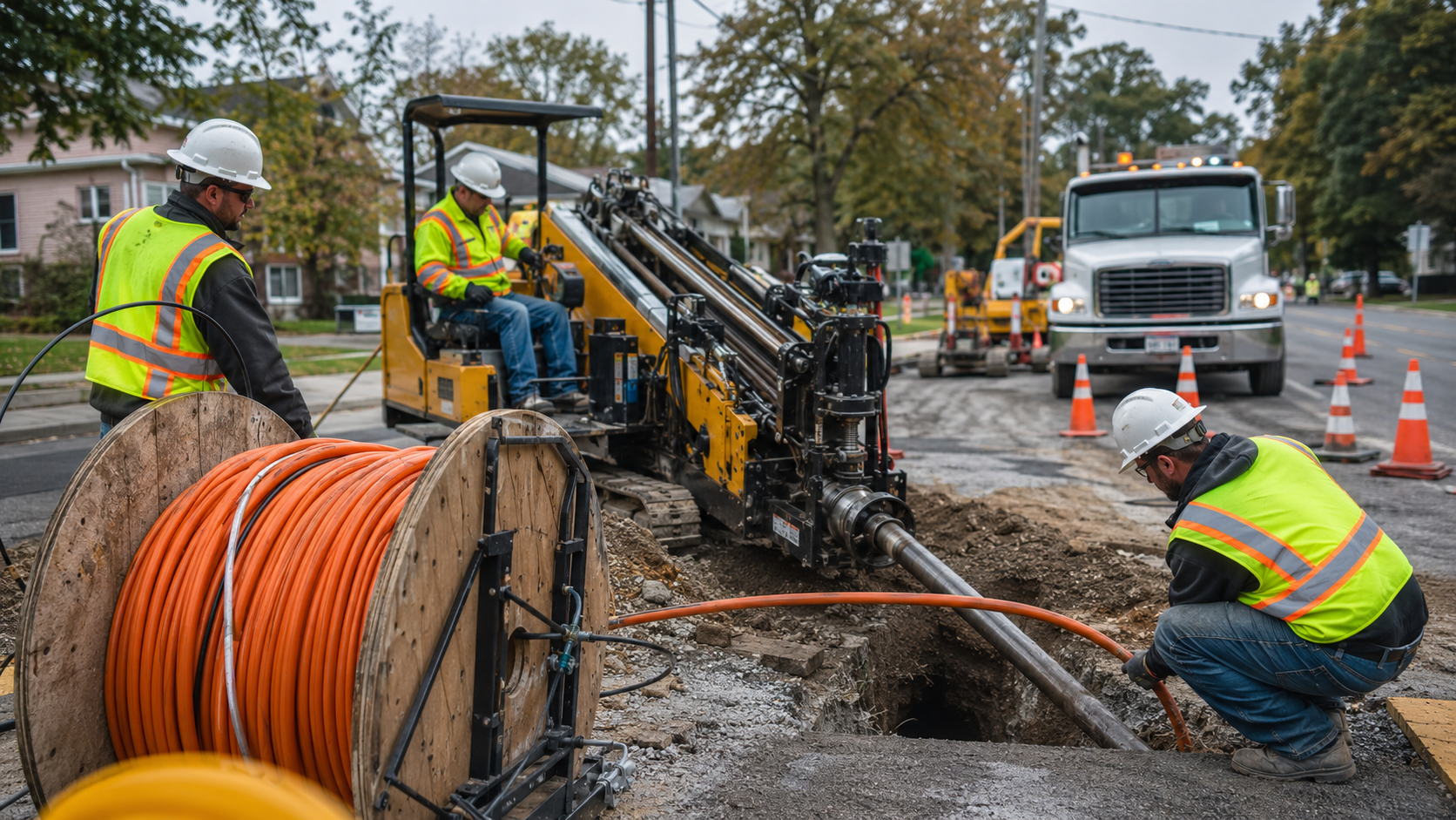 Read more about the article Inside the Modern FTTx Toolkit: How Crews Choose Between Air-Jetting, Directional Drilling, and Microtrenching